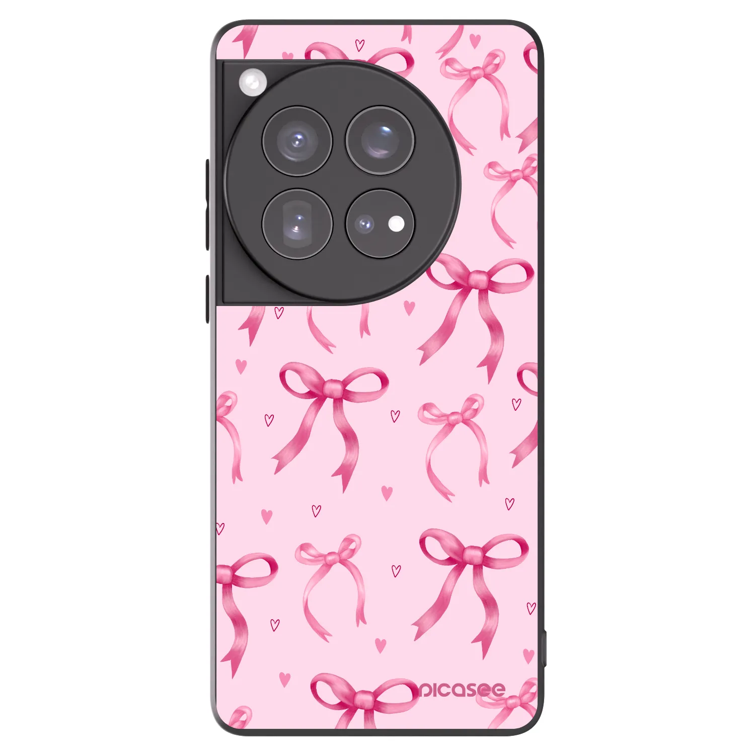 Picasee OnePlus 12 5G Hülle - Schwarzes Silikon - Bow Aesthetic