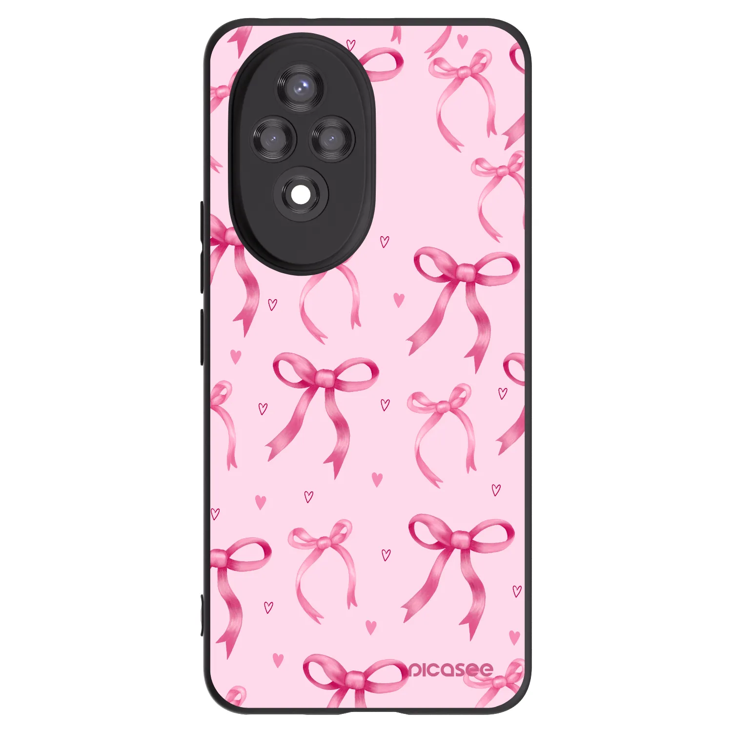 Picasee Honor 200 Pro 5G Hülle - Schwarzes Silikon - Bow Aesthetic