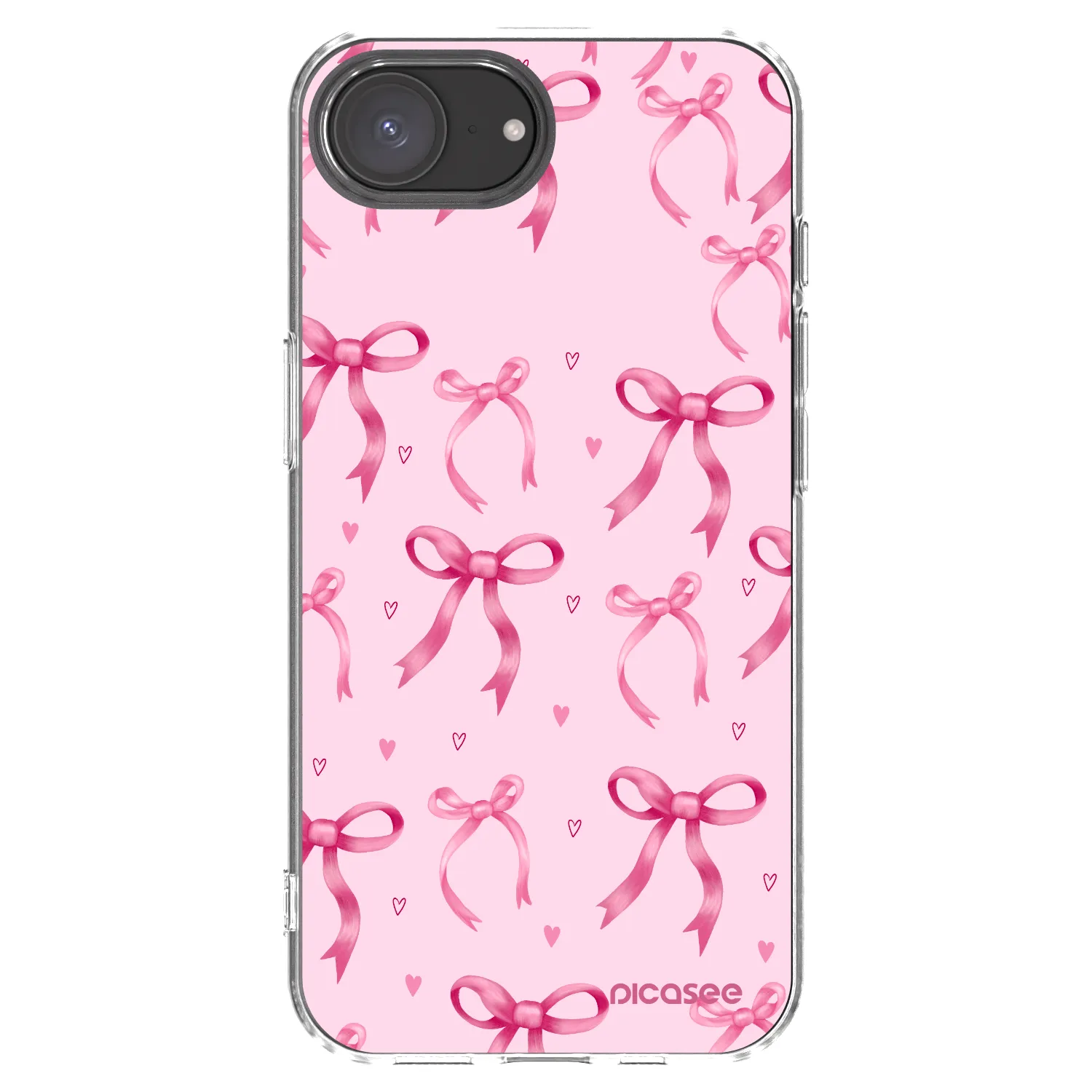 Picasee Apple iPhone 16e Hülle - Transparentes Silikon - Bow Aesthetic