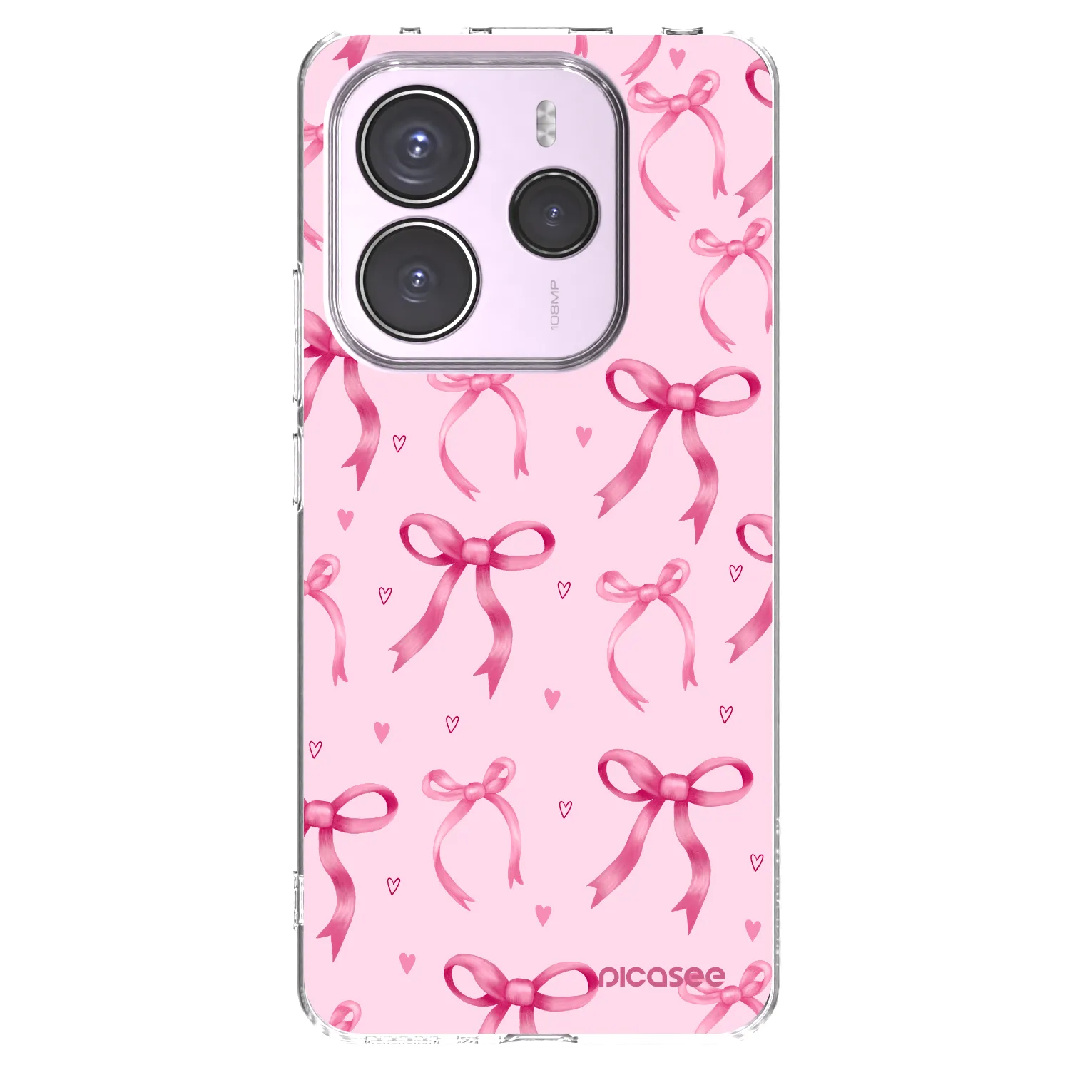 Picasee Xiaomi Redmi Note 14 5G Hülle - Transparentes Silikon - Bow Aesthetic