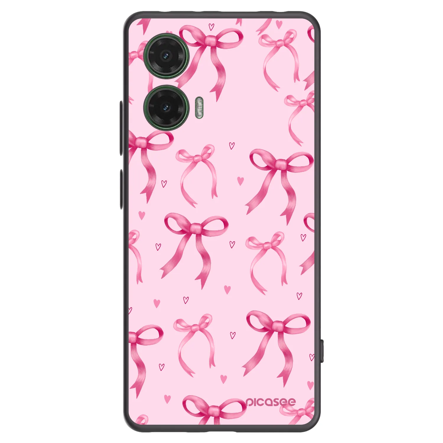 Picasee Motorola Moto G35 5G Hülle - Schwarzes Silikon - Bow Aesthetic