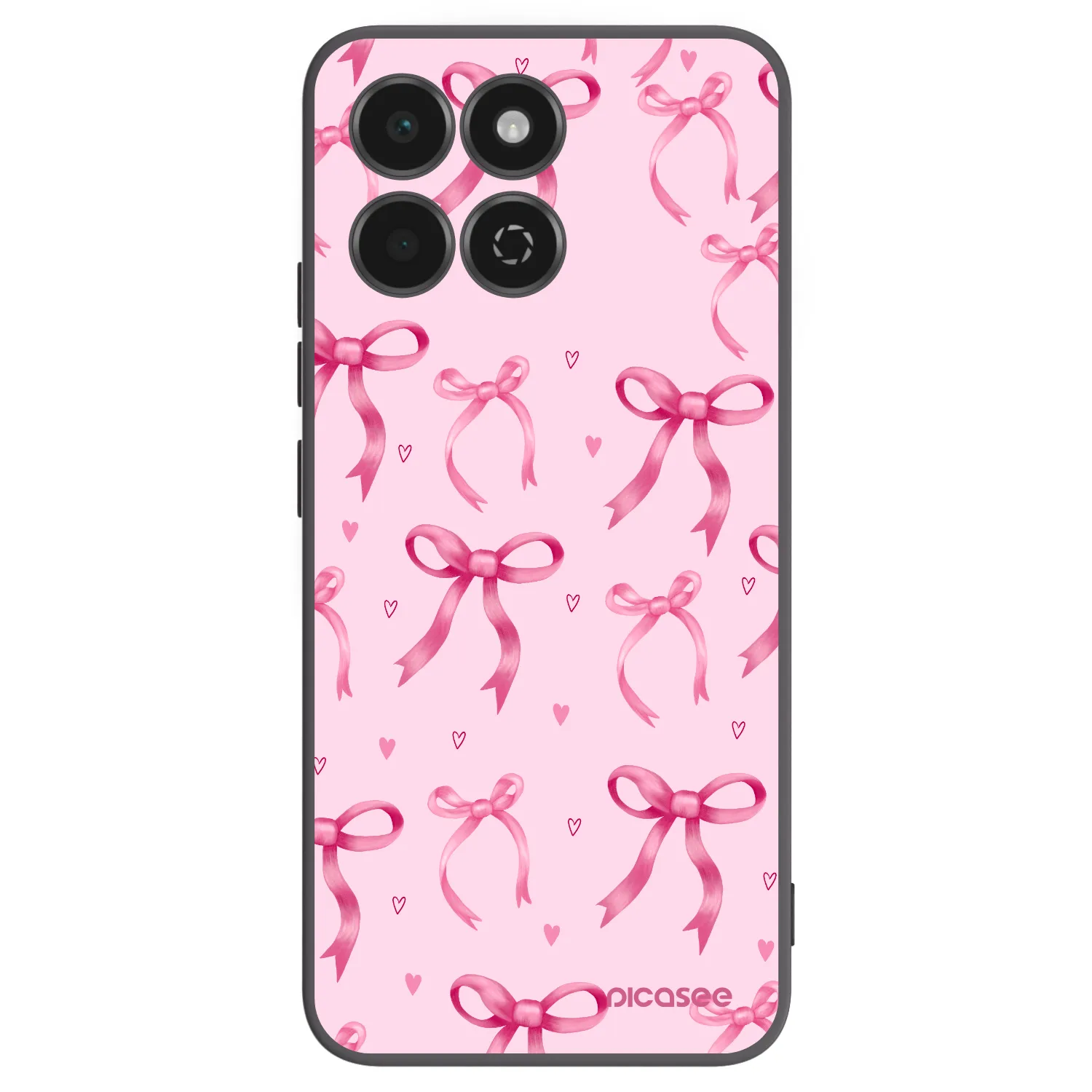Picasee Honor 200 Smart 5G Hülle - Schwarzes Silikon - Bow Aesthetic