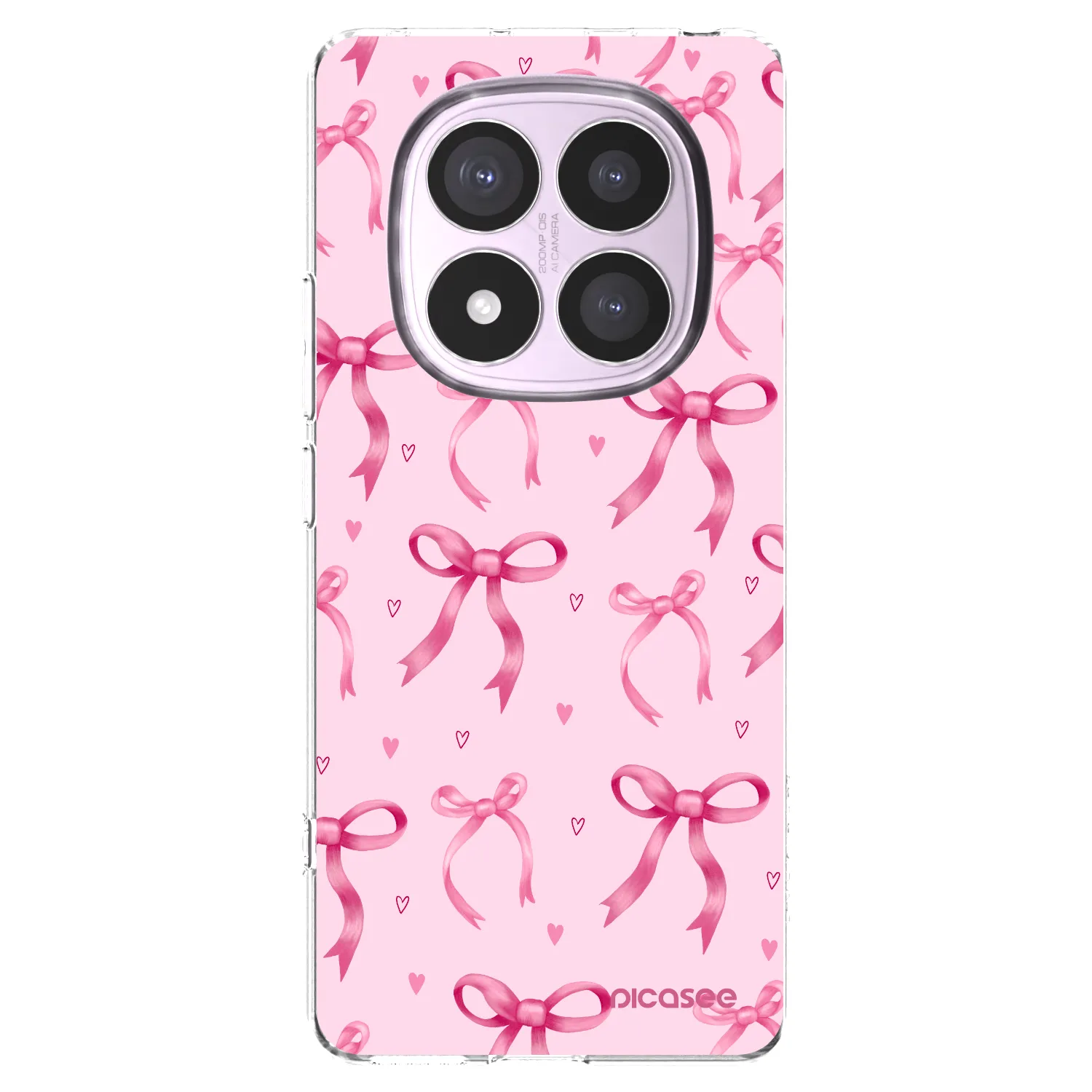 Picasee Xiaomi Redmi Note 14 Pro 4G Hülle - Transparentes Silikon - Bow Aesthetic
