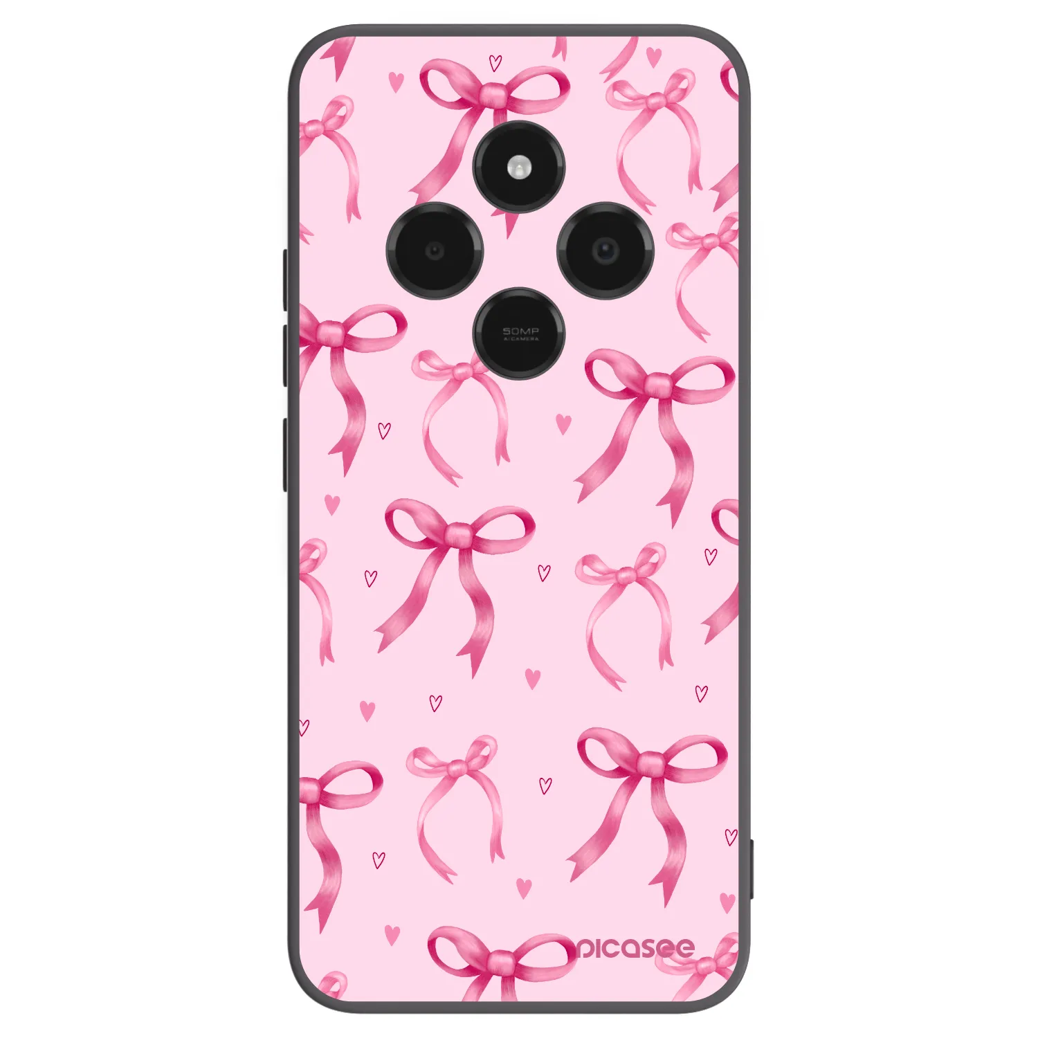 Picasee Xiaomi Poco C75 Hülle - Schwarzes Silikon - Bow Aesthetic