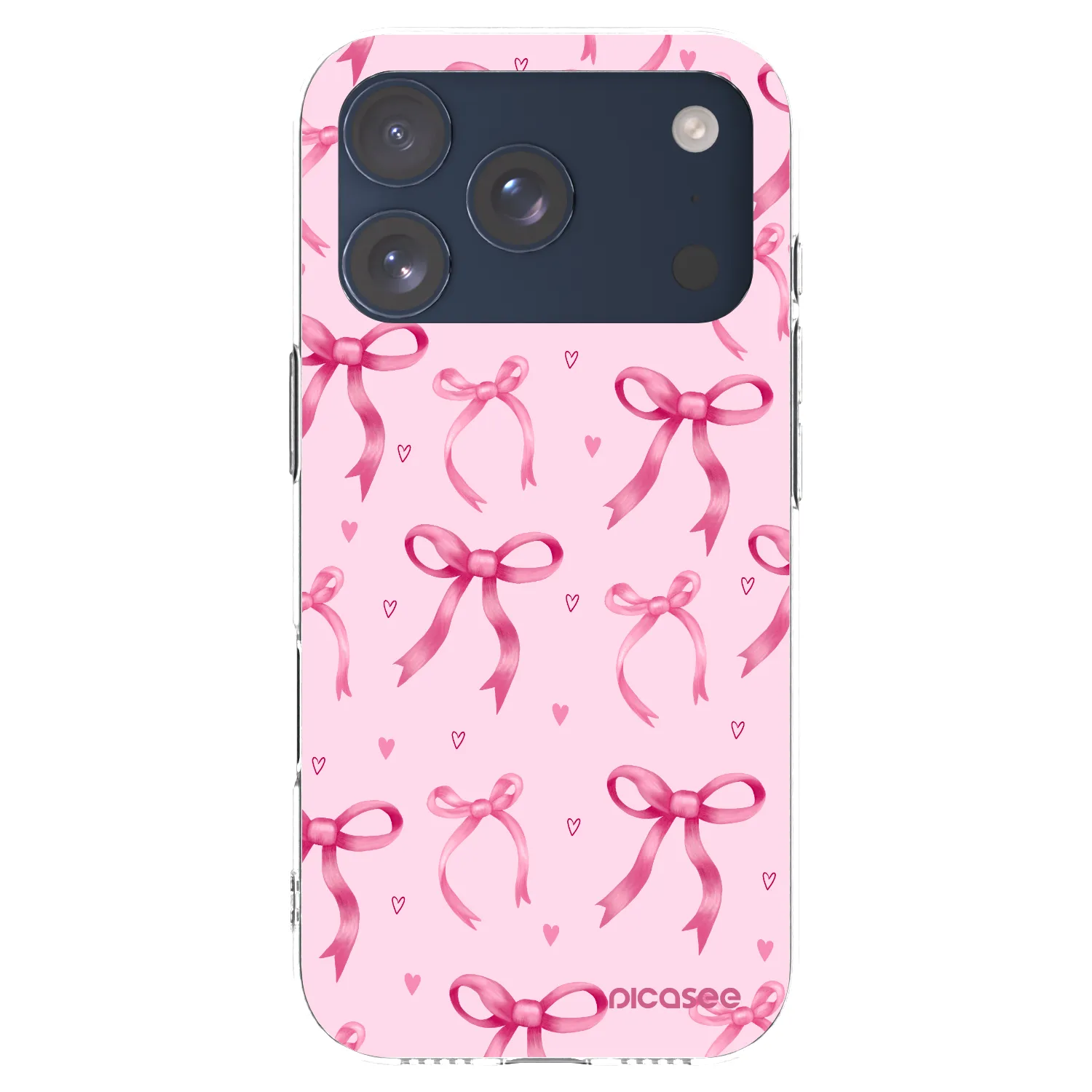 Picasee Apple iPhone 17 Pro Hülle - Transparentes Silikon - Bow Aesthetic