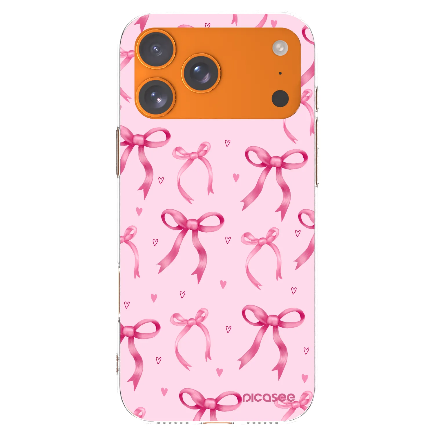 Picasee Apple iPhone 17 Pro Max Hülle - Transparentes Silikon - Bow Aesthetic