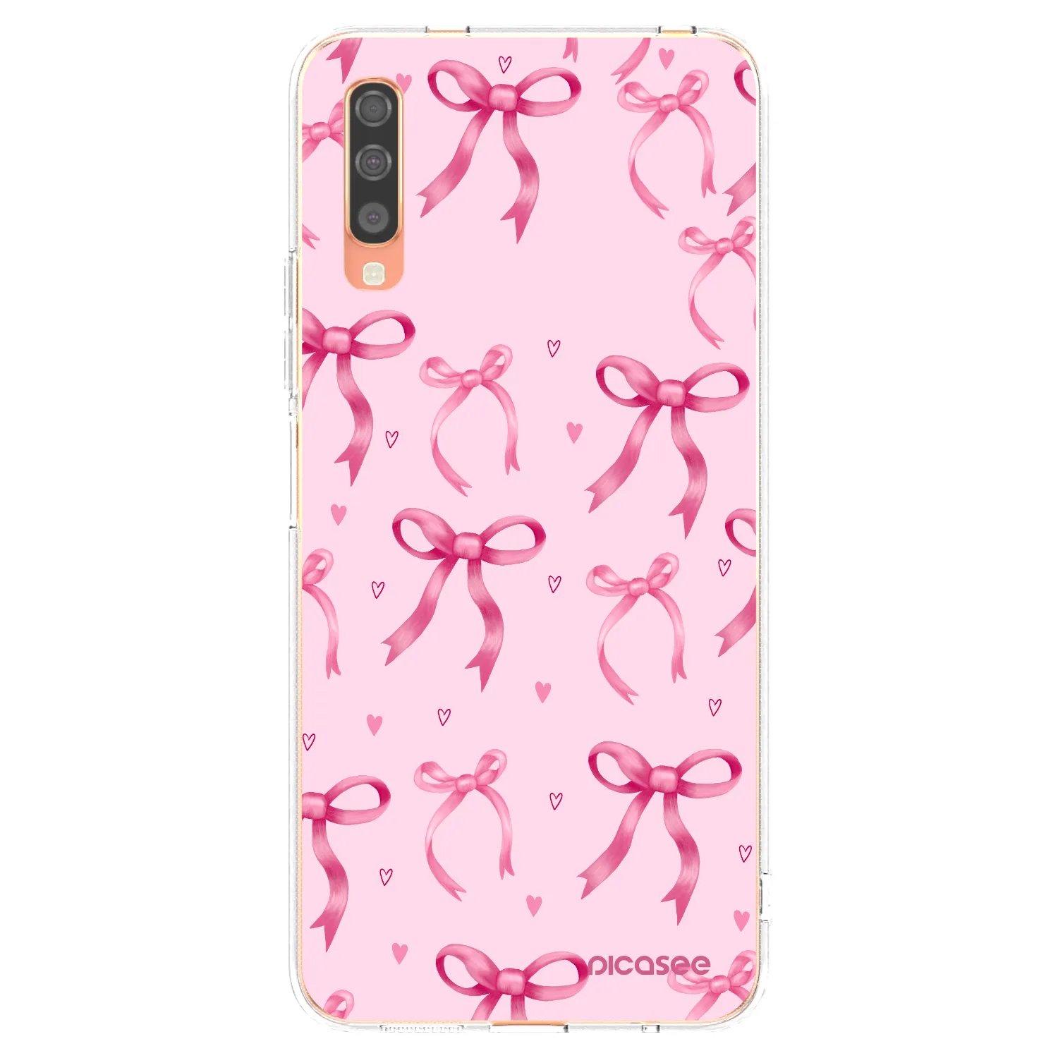 Picasee Samsung Galaxy A70 A705F Hülle - Transparentes Silikon - Bow Aesthetic