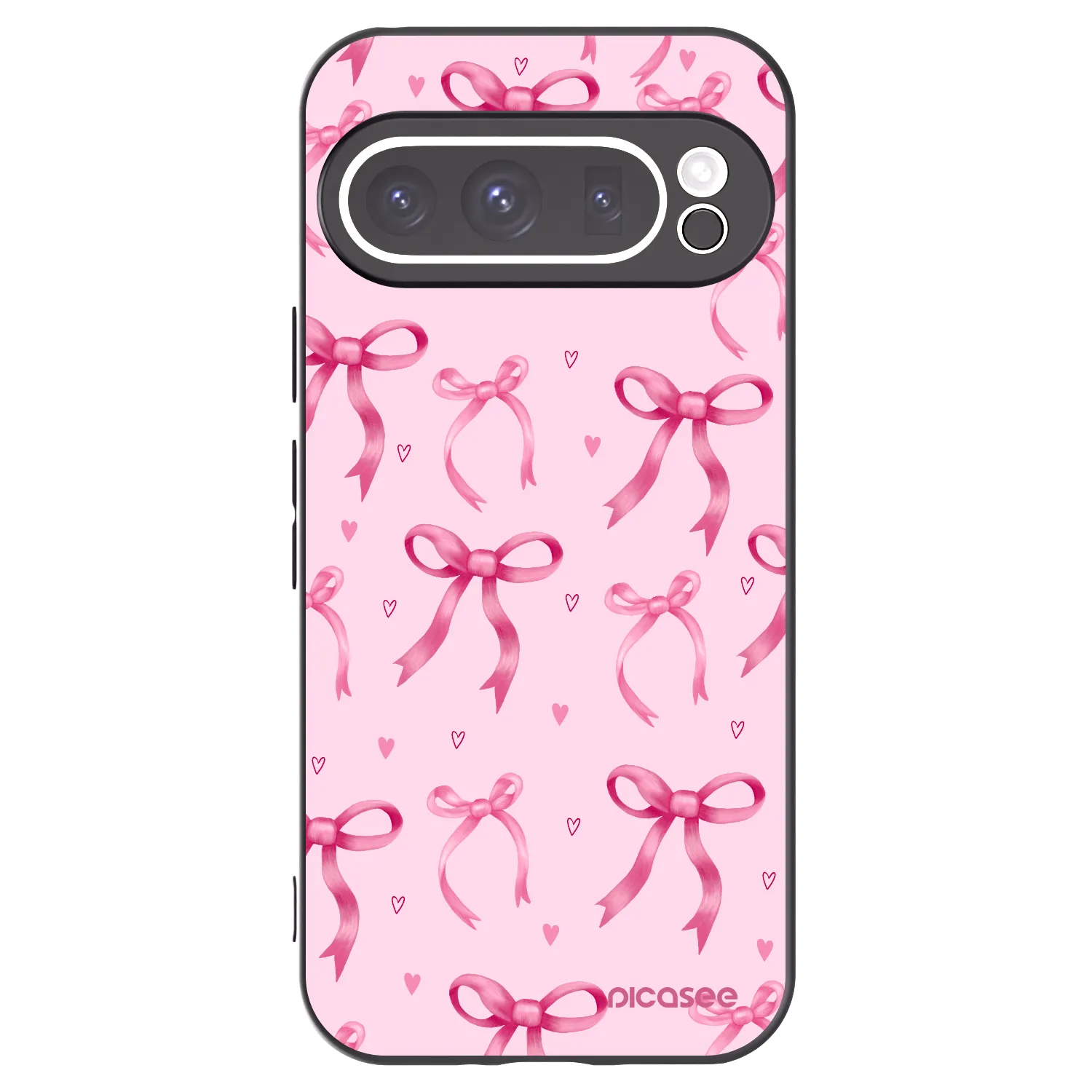 Picasee Google Pixel 9 Pro XL Hülle - Schwarzes Silikon - Bow Aesthetic