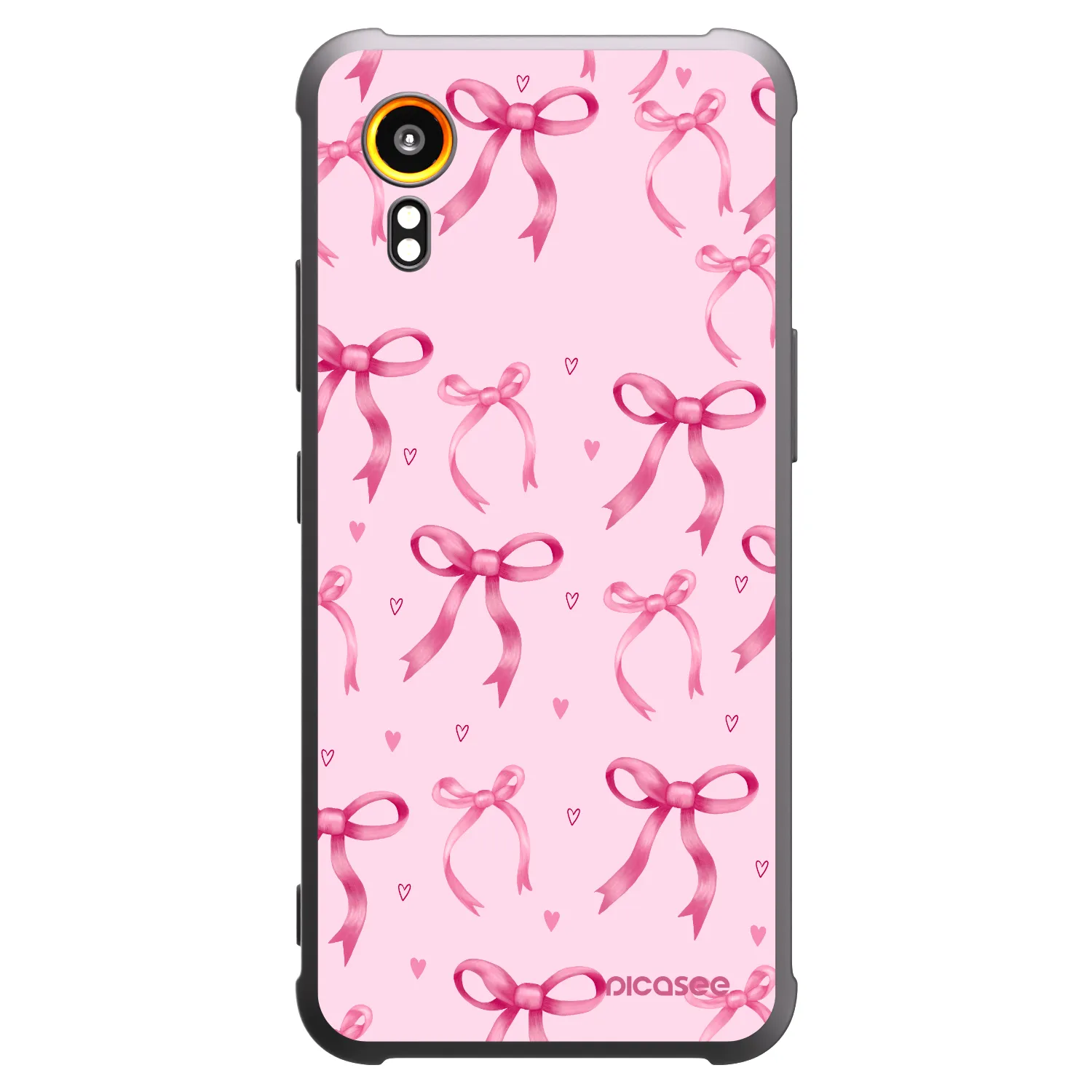 Picasee Samsung Galaxy Xcover 7 Hülle - Schwarzes Silikon - Bow Aesthetic