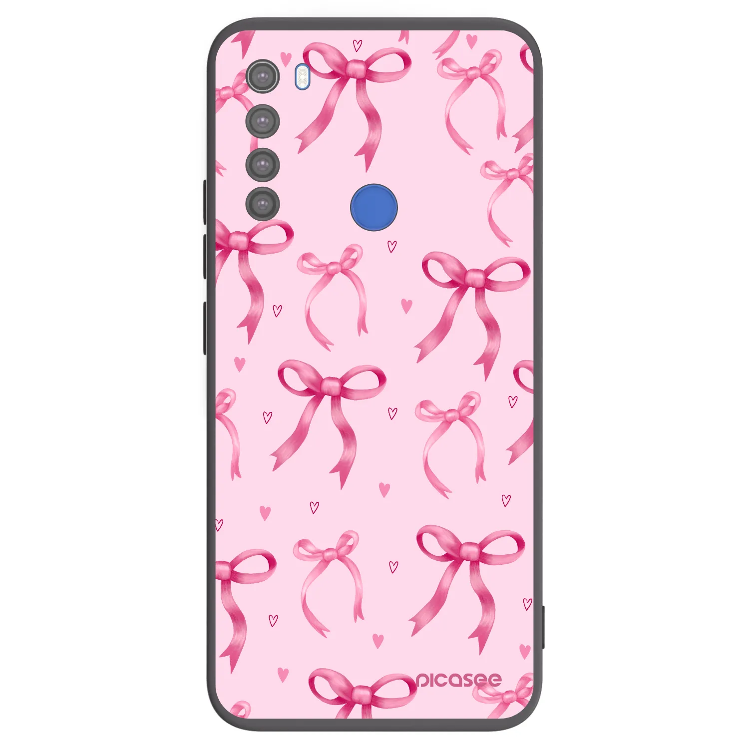Picasee Xiaomi Redmi Note 8T Hülle - Schwarzes Silikon - Bow Aesthetic