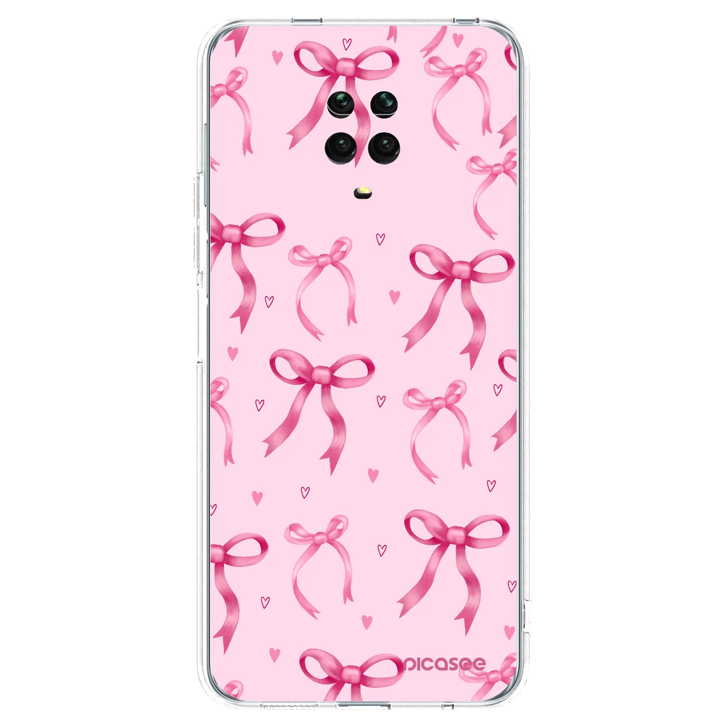 Picasee Xiaomi Redmi Note 9S Hülle - Transparentes Silikon - Bow Aesthetic