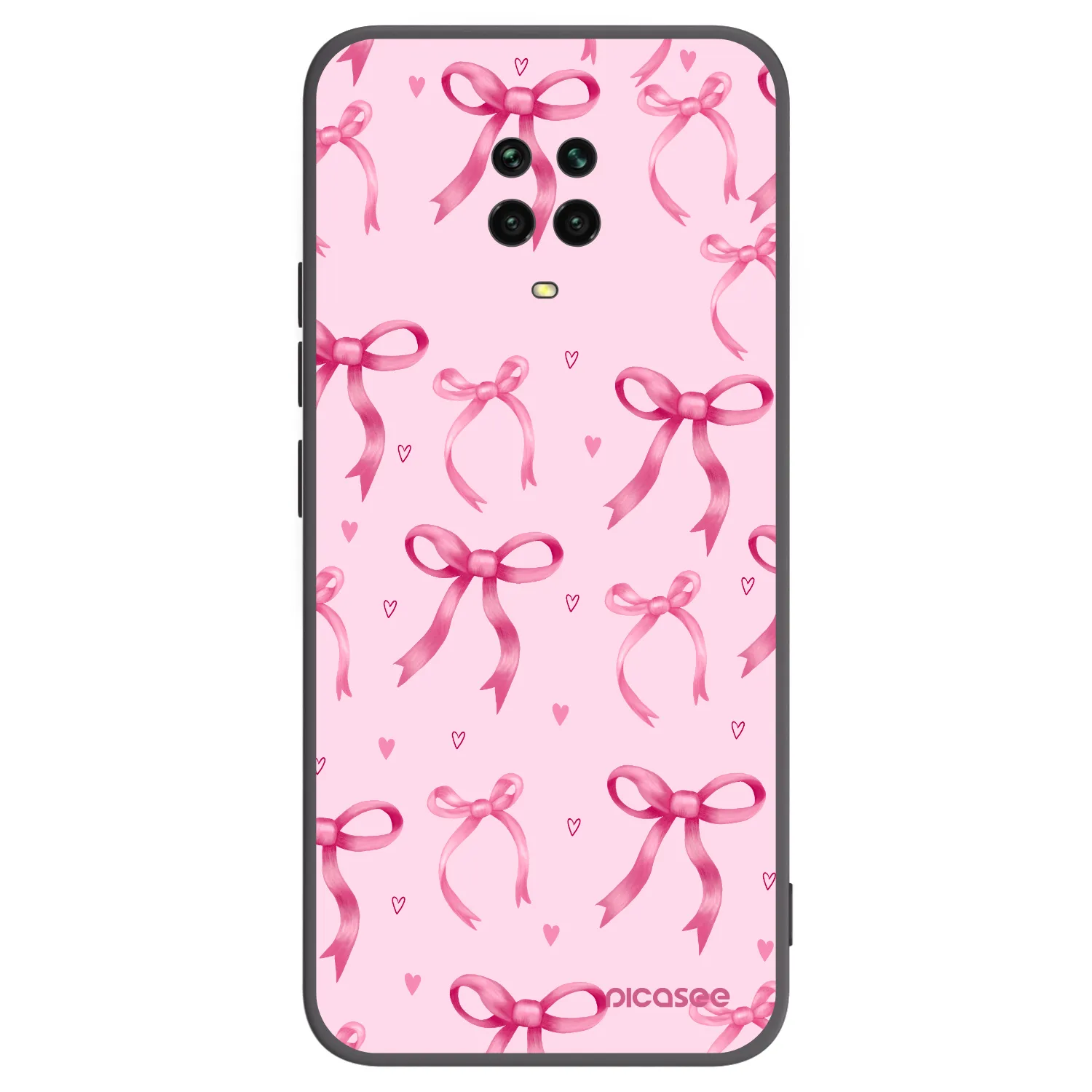 Picasee Xiaomi Redmi Note 9S Hülle - Schwarzes Silikon - Bow Aesthetic