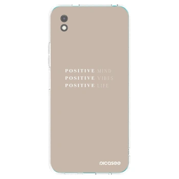 Picasee Xiaomi Redmi 9A Hülle - Schwarzes Silikon - Positive Vibes