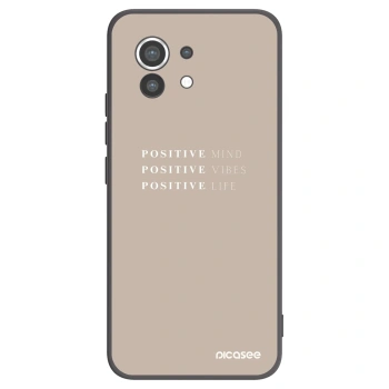 Picasee Xiaomi Mi 11 Hülle - Schwarzes Silikon - Positive Vibes