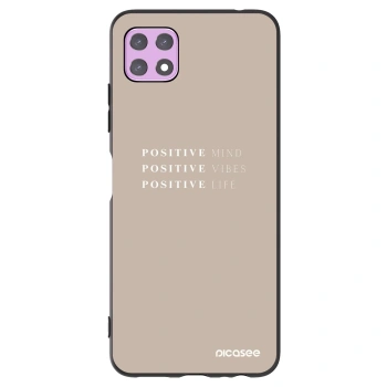 Picasee Samsung Galaxy A22 A226B 5G Hülle - Schwarzes Silikon - Positive Vibes