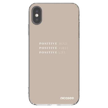 Picasee Apple iPhone XS Max Hülle - Transparentes Silikon - Positive Vibes