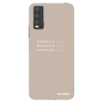 Picasee Vivo Y20s Hülle - Transparentes Silikon - Positive Vibes