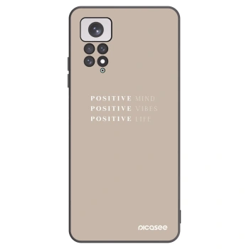 Picasee Xiaomi Redmi Note 11 Hülle - Schwarzes Silikon - Positive Vibes