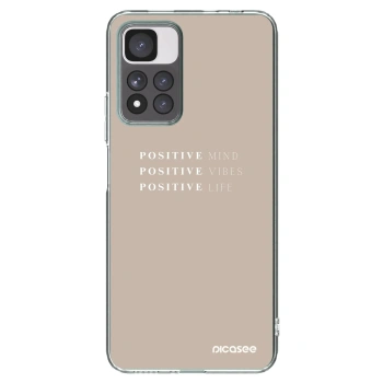 Picasee Xiaomi Redmi Note 11 Pro+ 5G Hülle - Transparentes Silikon - Positive Vibes