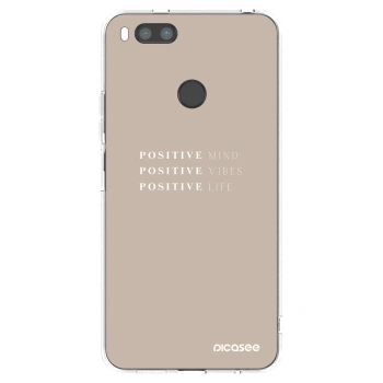 Picasee Xiaomi Redmi A1 Hülle - Transparentes Silikon - Positive Vibes