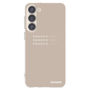 Picasee Samsung Galaxy S23+ 5G Hülle - Transparentes Silikon - Positive Vibes