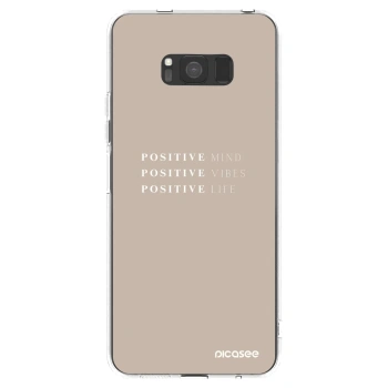 Picasee Samsung Galaxy S8 G950F Hülle - Transparentes Silikon - Positive Vibes