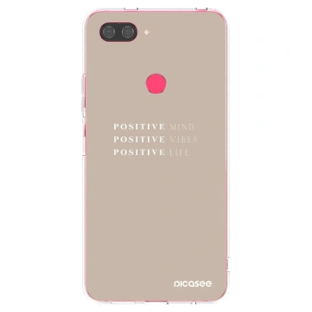 Picasee Xiaomi Mi 8 Lite Hülle - Transparentes Silikon - Positive Vibes
