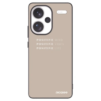 Picasee Xiaomi Redmi Note 13 Pro+ 5G Hülle - Schwarzes Silikon - Positive Vibes