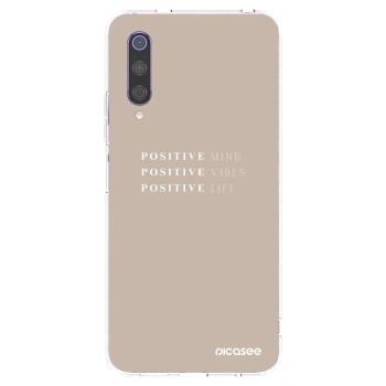 Picasee Xiaomi Mi 9 Hülle - Transparentes Silikon - Positive Vibes