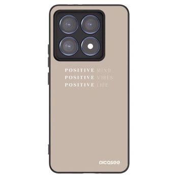 Picasee Xiaomi 14T Pro Hülle - Schwarzes Silikon - Positive Vibes