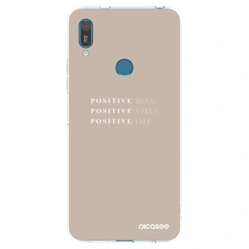 Picasee Huawei Y7 2019 Hülle - Transparentes Silikon - Positive Vibes