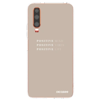 Picasee Huawei P30 Hülle - Transparentes Silikon - Positive Vibes