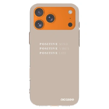 Picasee Apple iPhone 17 Pro Max Hülle - Transparentes Silikon - Positive Vibes