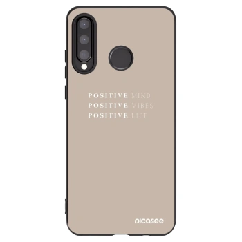 Picasee Huawei P30 Lite Hülle - Schwarzes Silikon - Positive Vibes