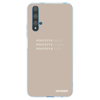 Picasee Huawei Nova 5T Hülle - Transparentes Silikon - Positive Vibes