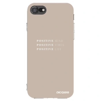 Picasee Apple iPhone SE 2020 Hülle - Transparentes Silikon - Positive Vibes