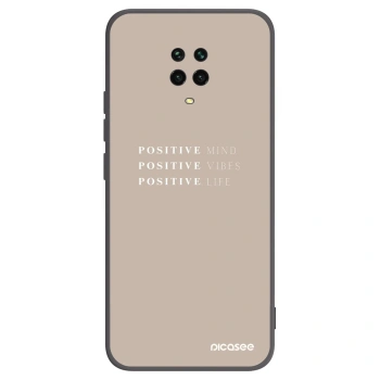 Picasee Xiaomi Redmi Note 9 Pro Hülle - Schwarzes Silikon - Positive Vibes