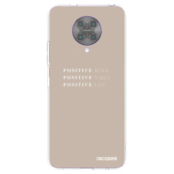 Picasee Xiaomi Poco F2 Pro Hülle - Transparentes Silikon - Positive Vibes
