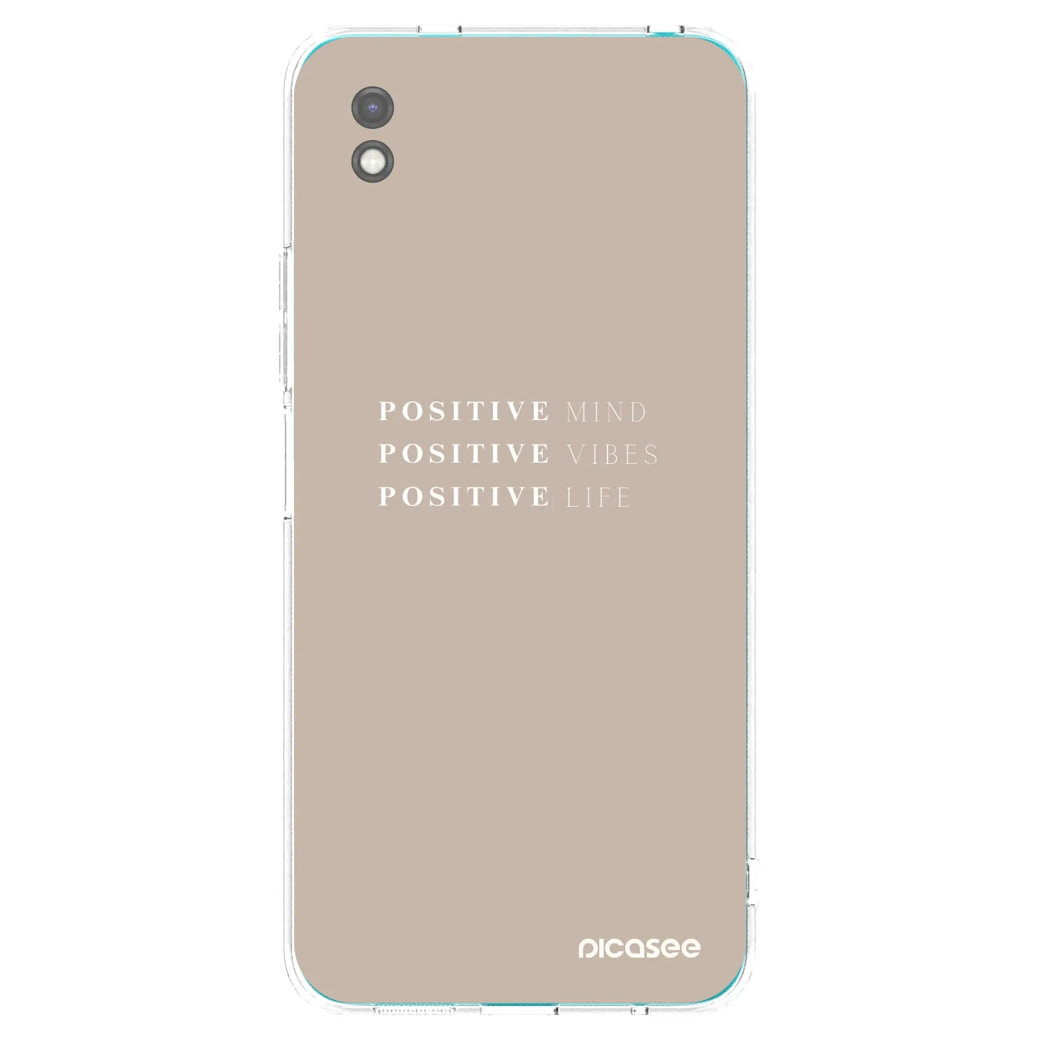 Picasee Xiaomi Redmi 9A Hülle - Schwarzes Silikon - Positive Vibes