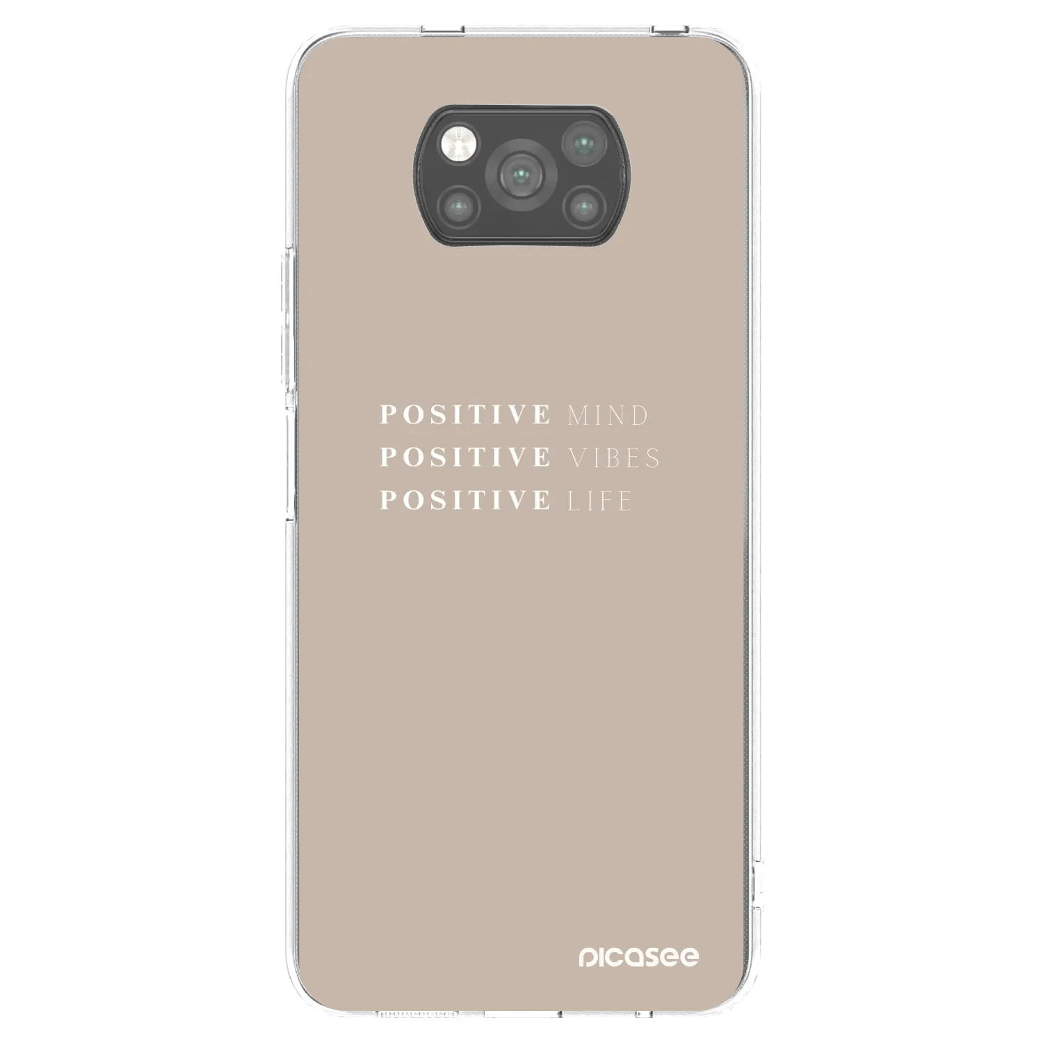 Picasee Xiaomi Poco X3 Hülle - Schwarzes Silikon - Positive Vibes
