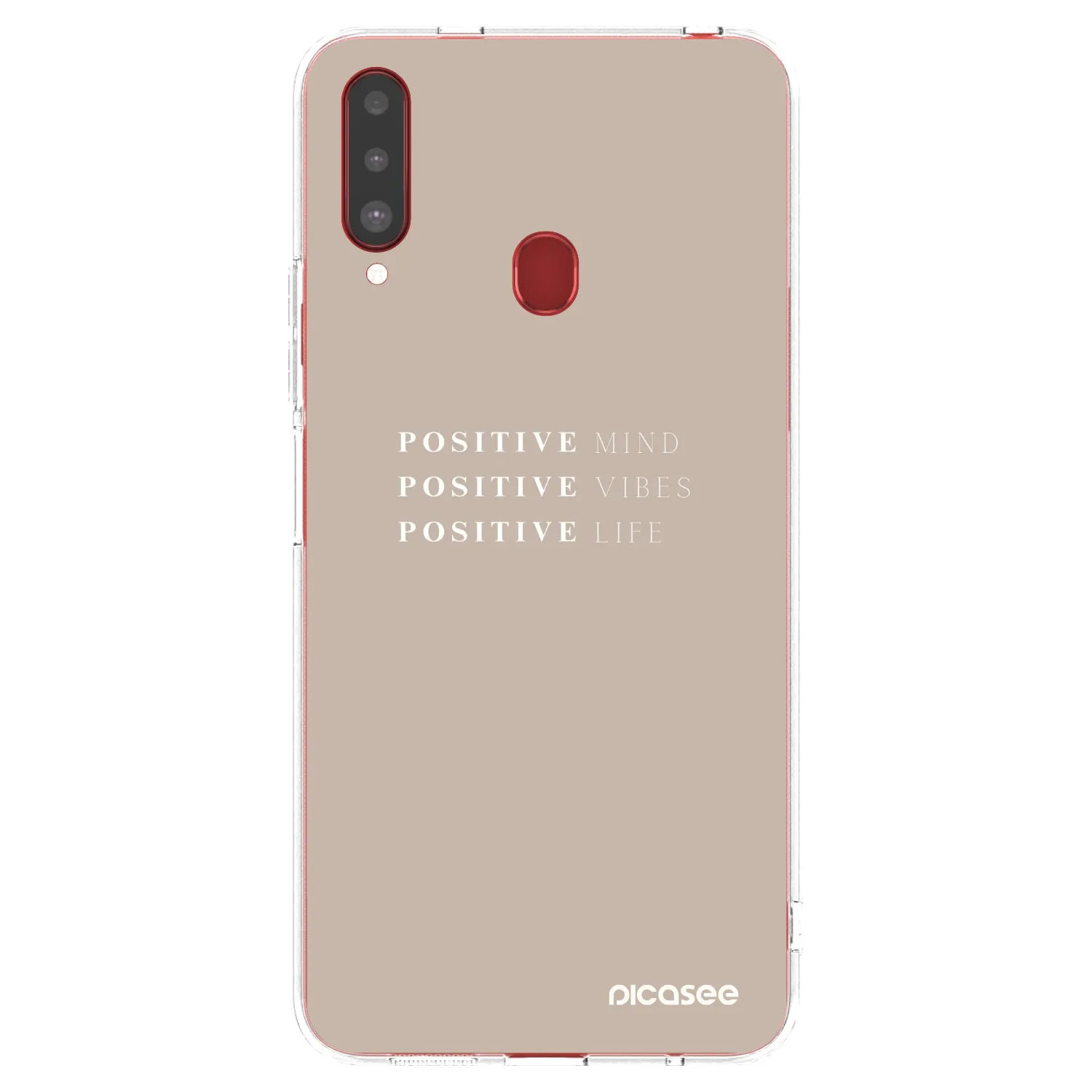Picasee Samsung Galaxy A20s Hülle - Transparentes Silikon - Positive Vibes