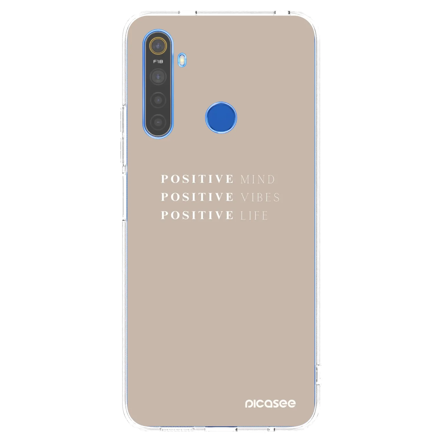 Picasee Realme 5 Hülle - Transparentes Silikon - Positive Vibes