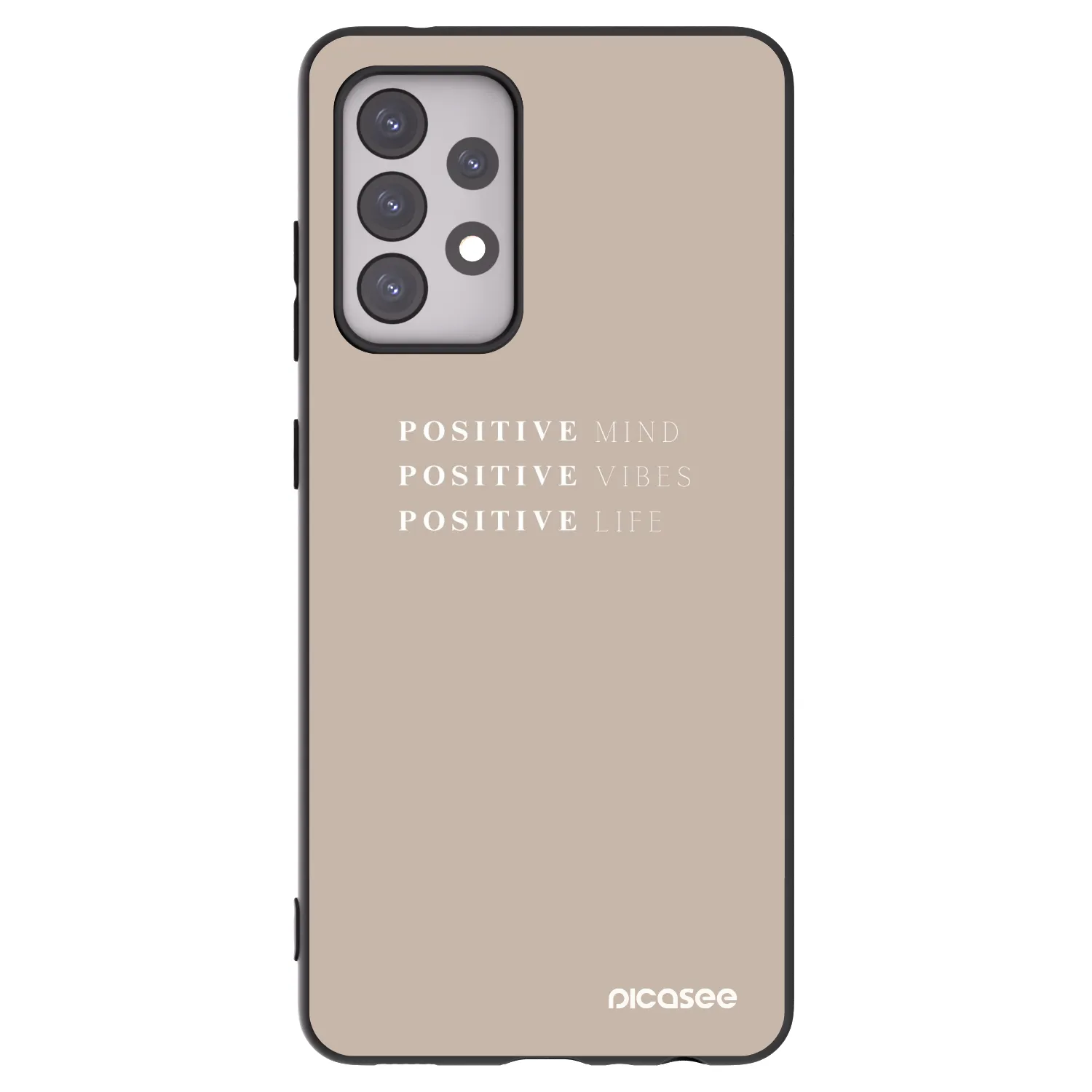 Picasee Samsung Galaxy A52 5G A525F Hülle - Schwarzes Silikon - Positive Vibes