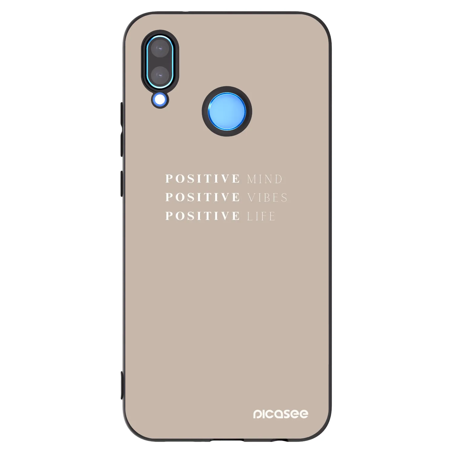 Picasee Huawei P20 Lite Hülle - Schwarzes Silikon - Positive Vibes