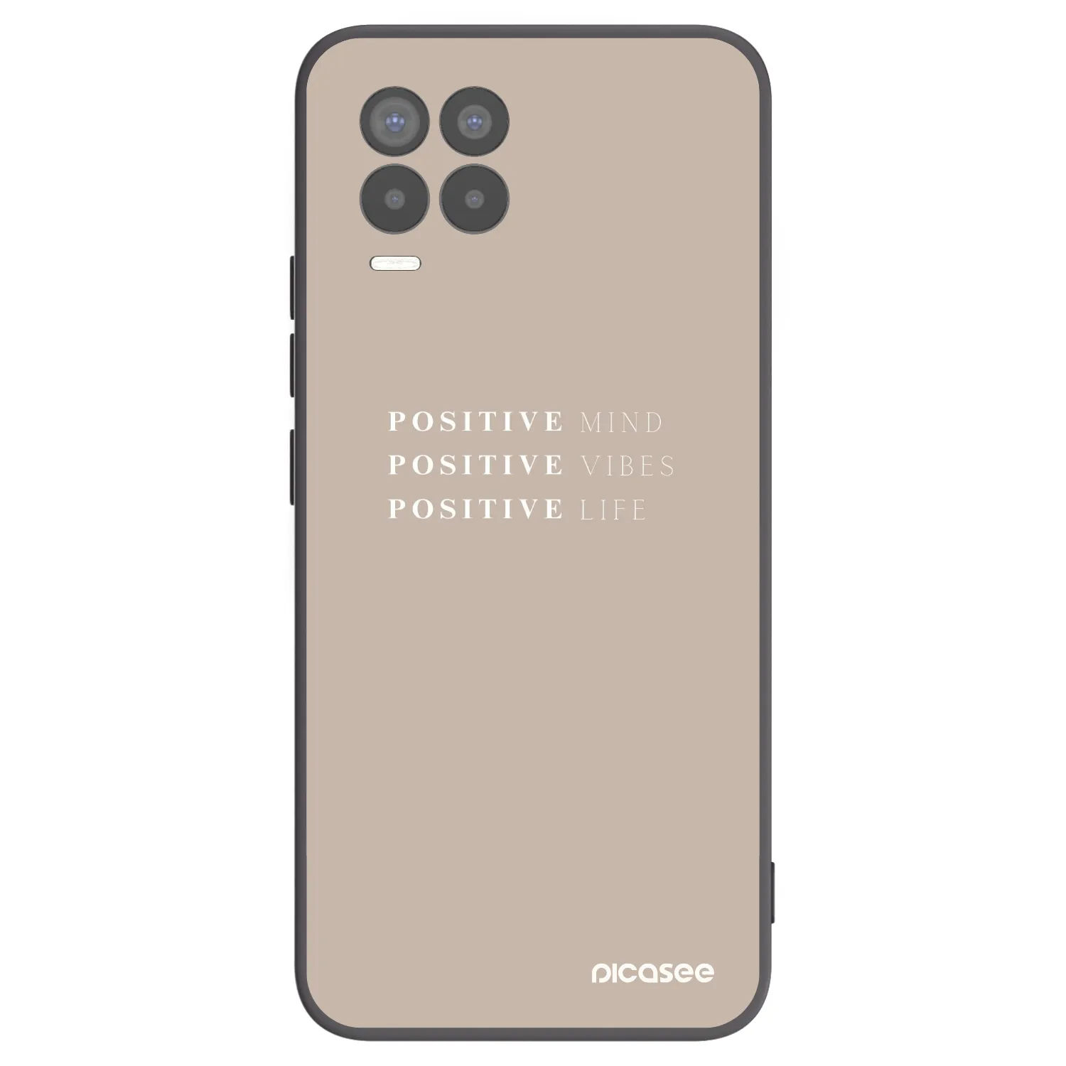 Picasee Realme 8 Pro Hülle - Schwarzes Silikon - Positive Vibes
