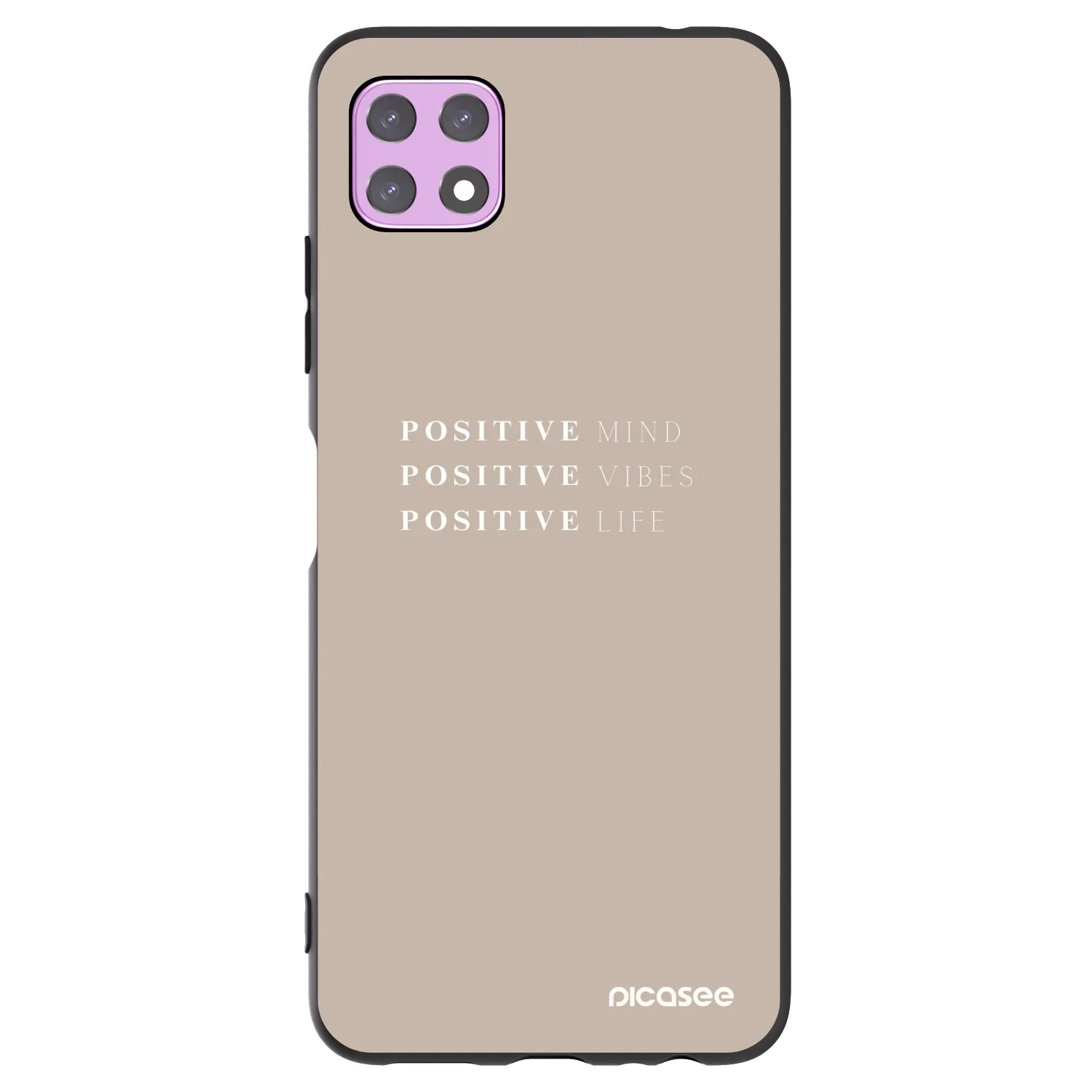 Picasee Samsung Galaxy A22 A226B 5G Hülle - Schwarzes Silikon - Positive Vibes