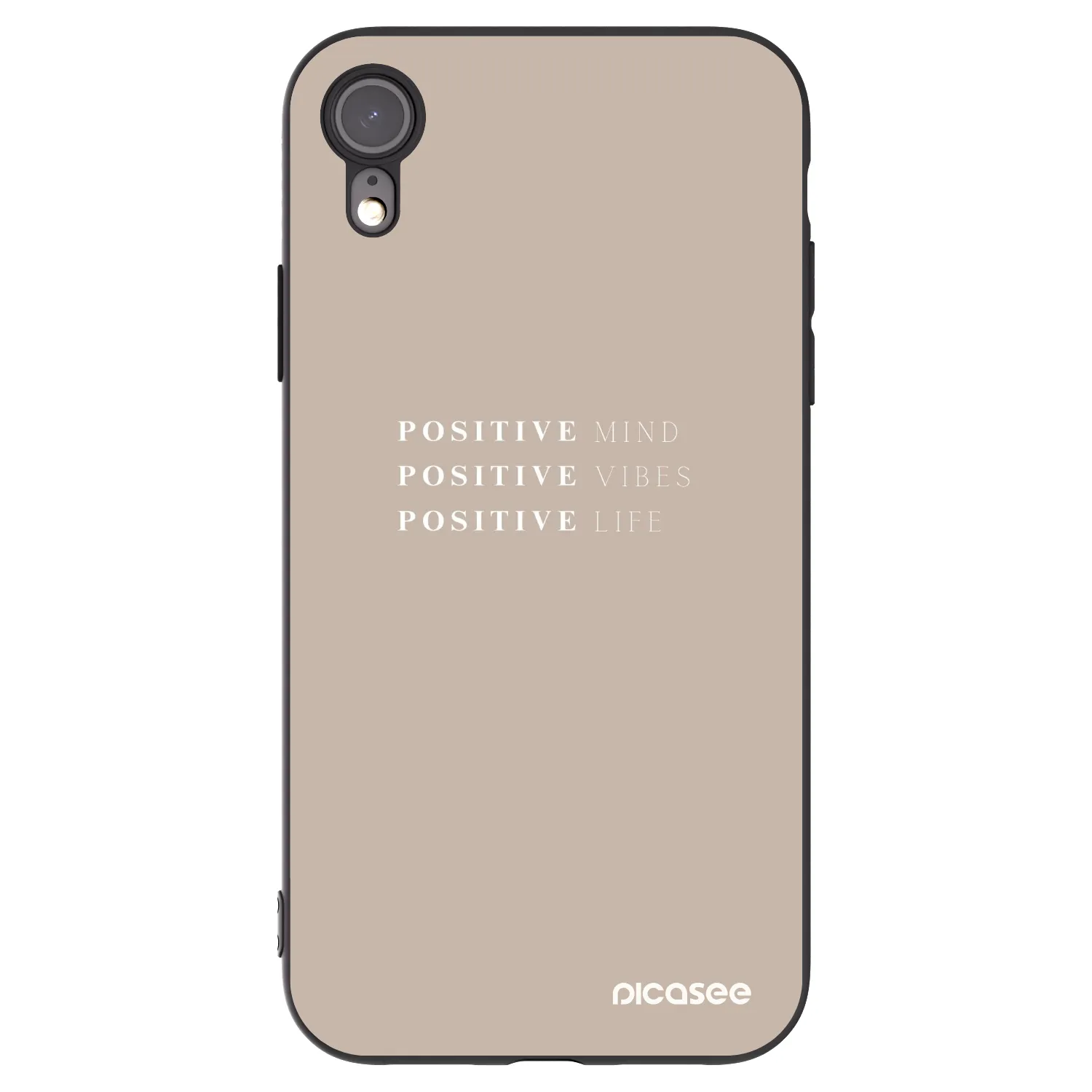 Picasee Apple iPhone 6 Plus/6S Plus Hülle - Schwarzes Silikon - Positive Vibes
