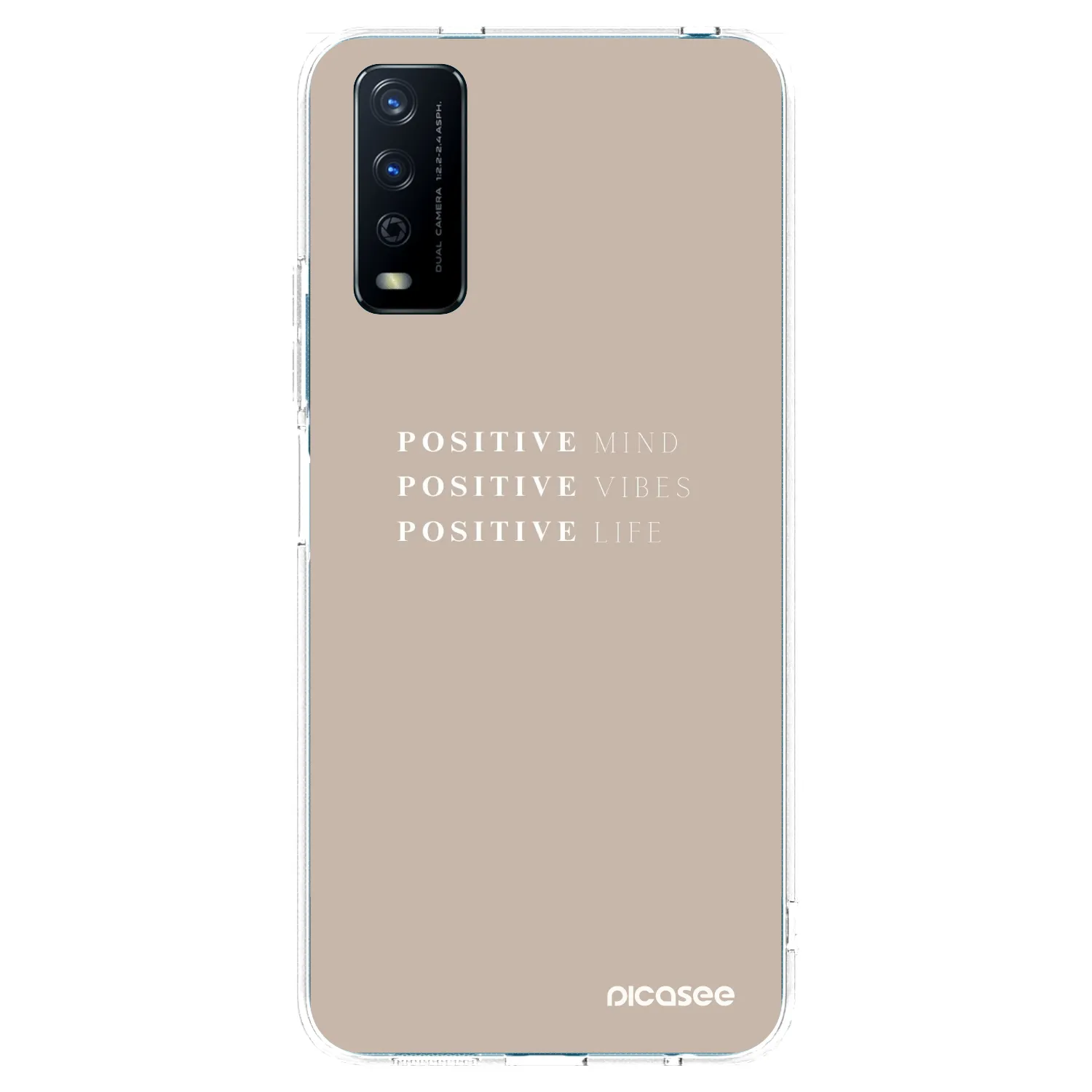 Picasee Vivo Y11s Hülle - Transparentes Silikon - Positive Vibes