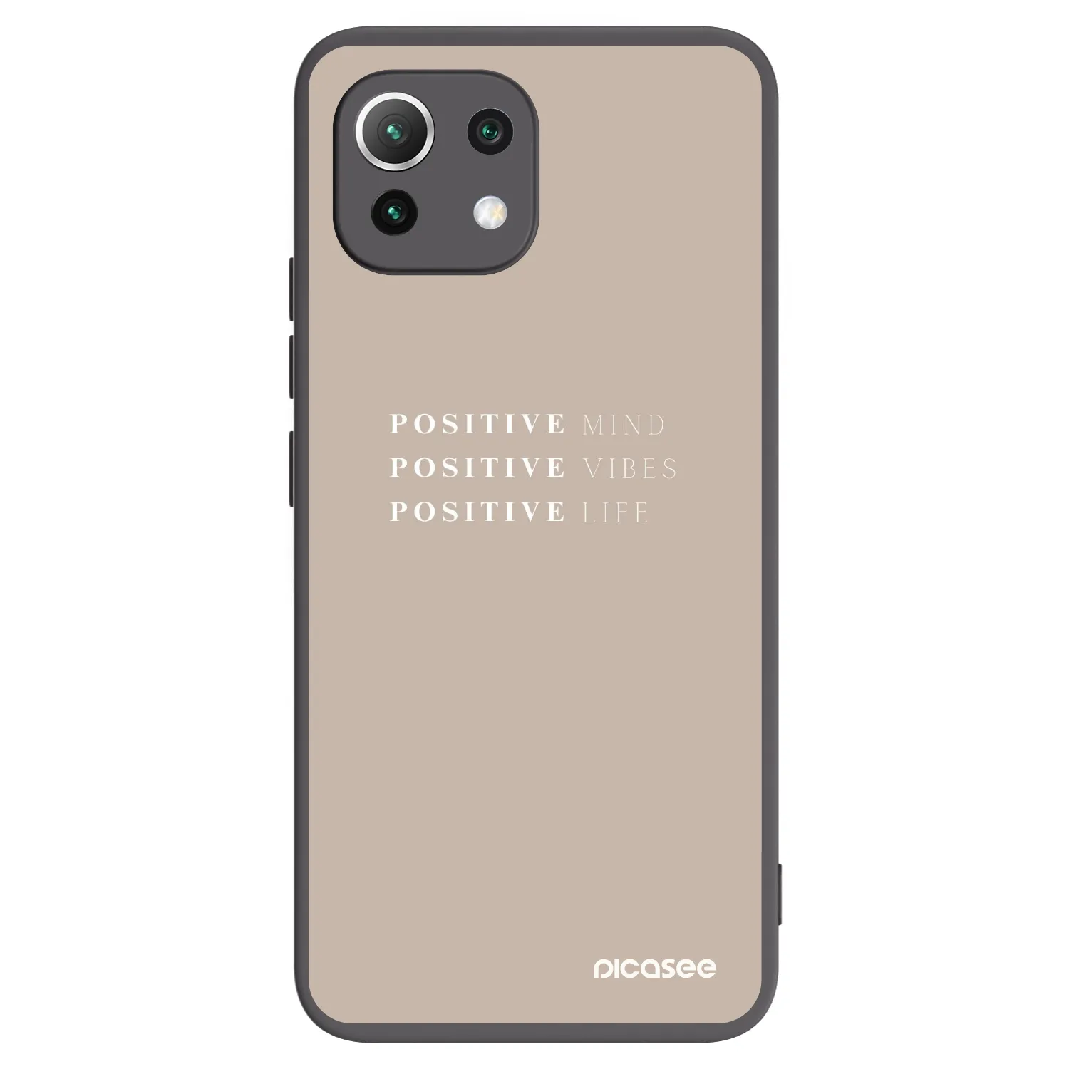 Picasee Xiaomi 11 Lite 5G NE Hülle - Schwarzes Silikon - Positive Vibes