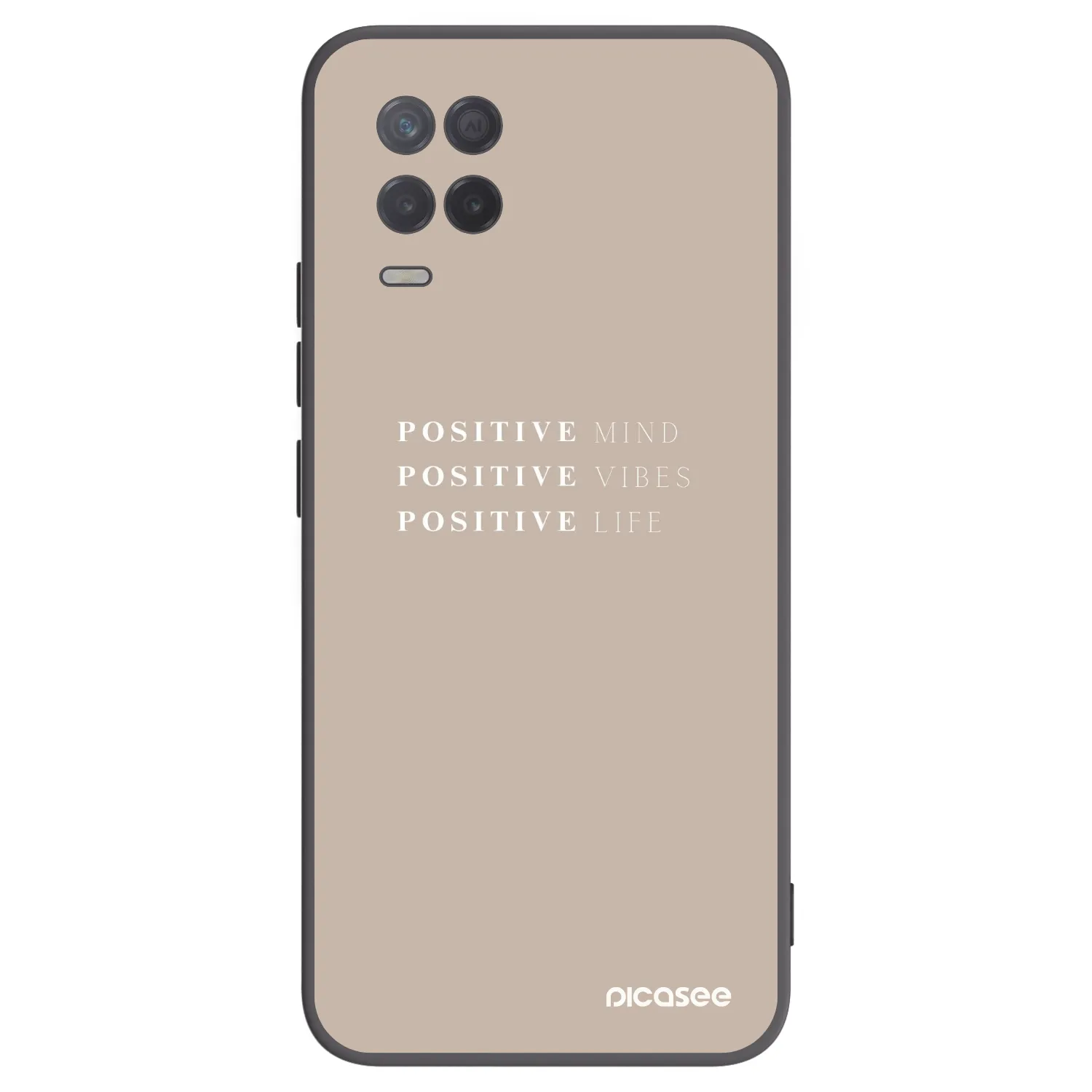 Picasee Realme 8 5G Hülle - Schwarzes Silikon - Positive Vibes